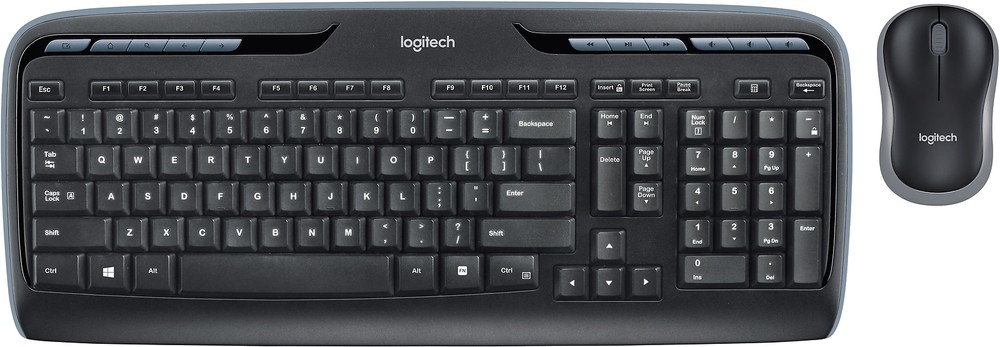 Logitech - MK320 Full-size Wireless Membrane Keyboard and Mouse Bundle - Black