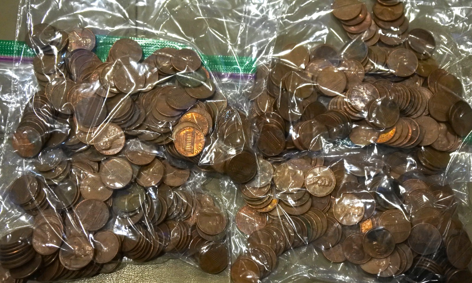 Bulk 1 LB Pound 95% COPPER Lincoln Memorial Pennies Between 1959 - 1982