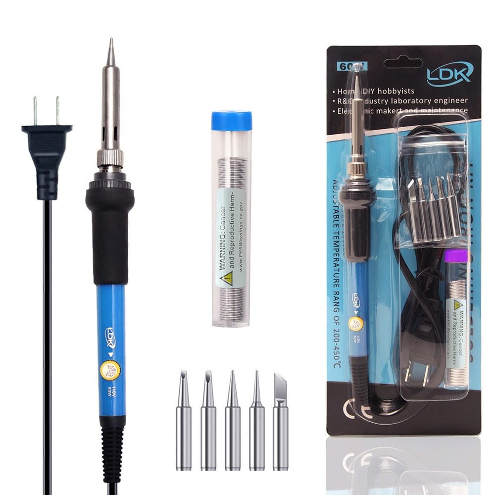 LDK Soldering Iron Kit Electric 60W 110V Adjustable Temperature 60w Basic