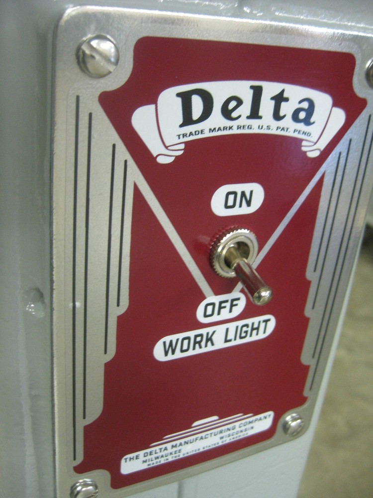 DELTA GRINDER WORK LIGHT SWITCH PLATE