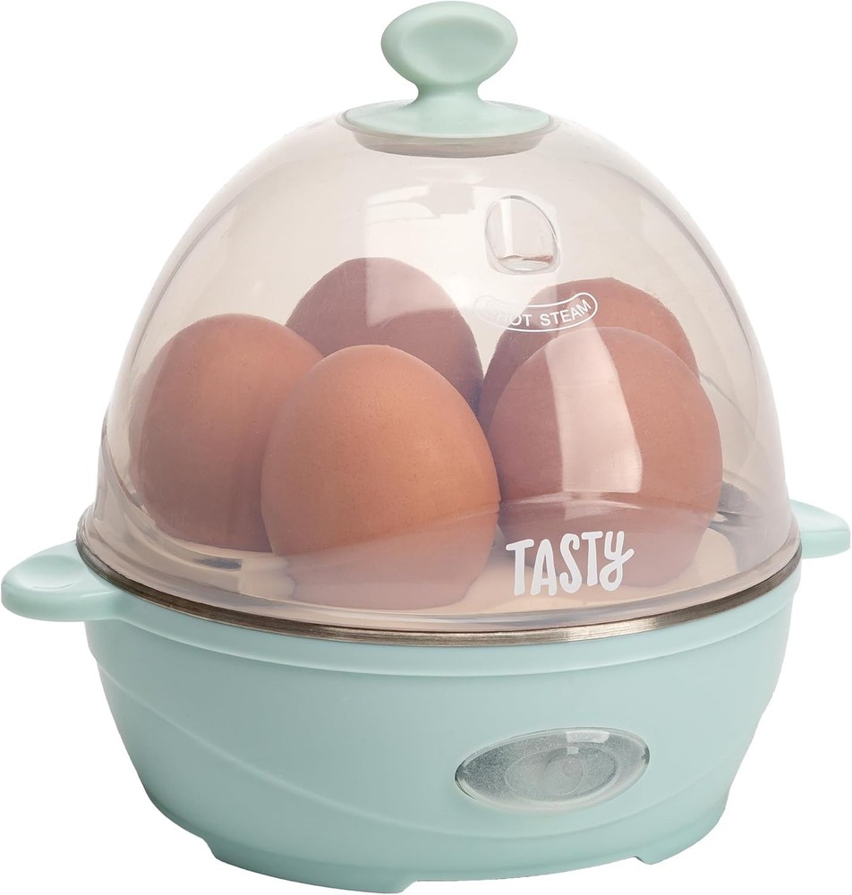 Ultimate Mini Egg Cooker - 5-Egg Capacity for Flawless Eggs & Omelets, Aqua