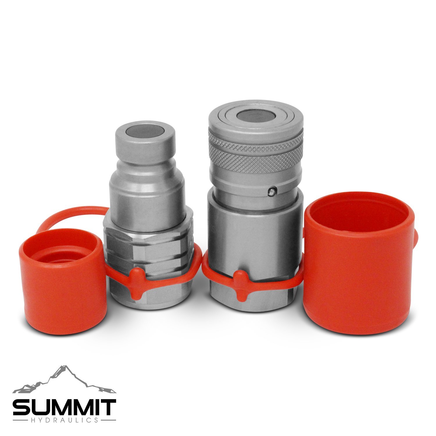 3/4 SAE Flat Face Hydraulic Quick Connect Couplers Bobcat Skid Steer Set