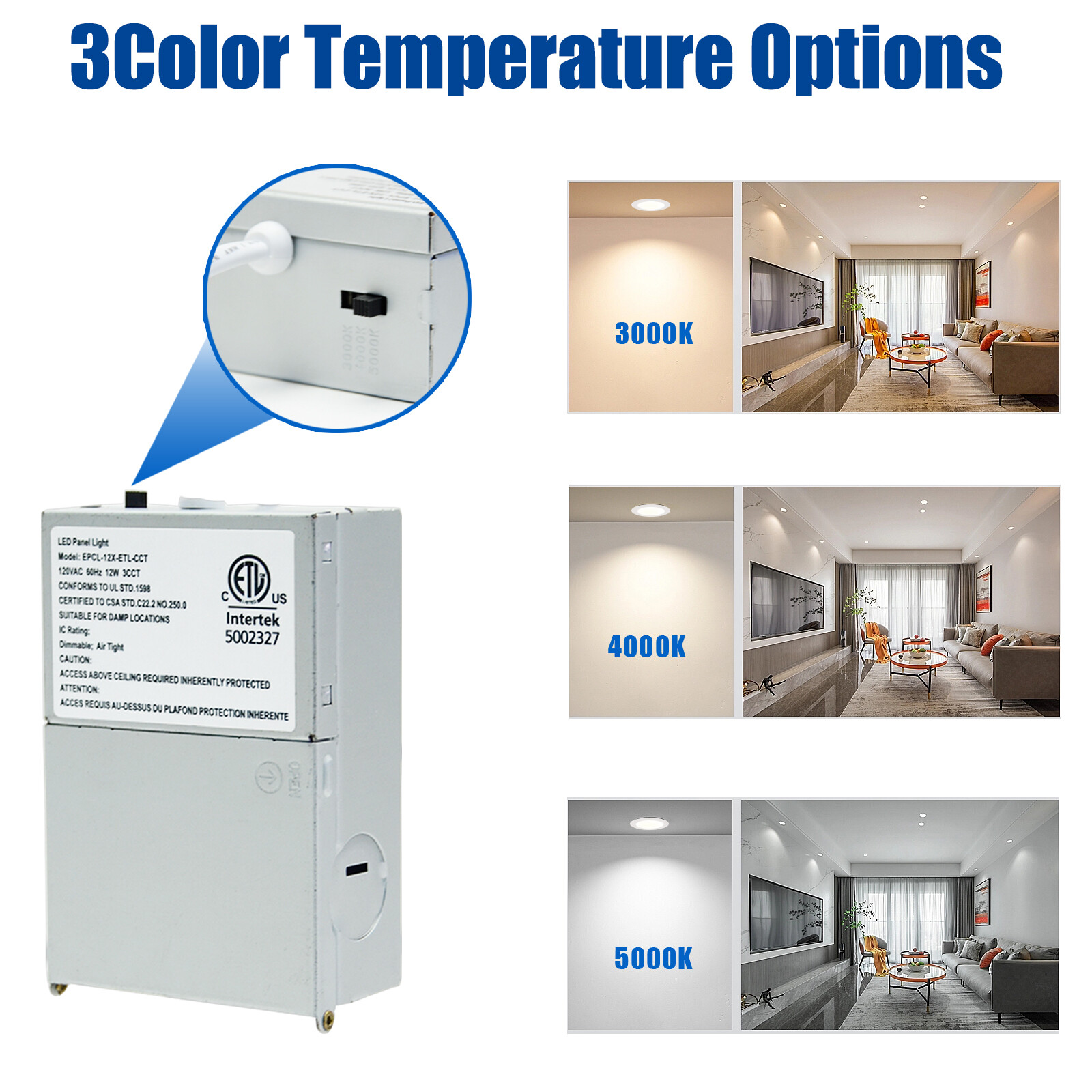 6/12/24/36/48 Pack 6 Inch LED Recessed Light with 3CCT- Canless Ultra Thin Wafer