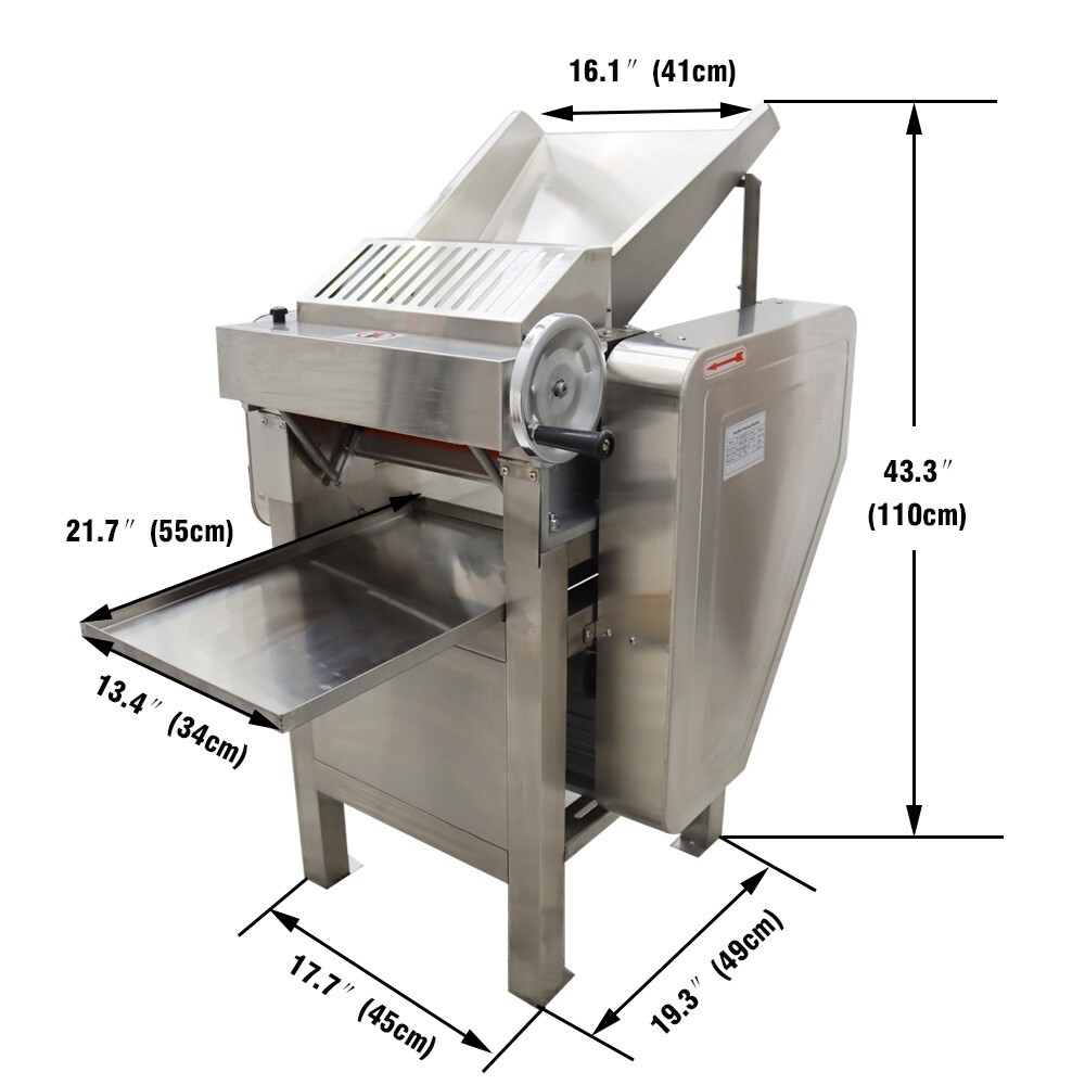 11.8" Commercial Pasta Pizza Press Dough Machine High-speed Dough Sheeter