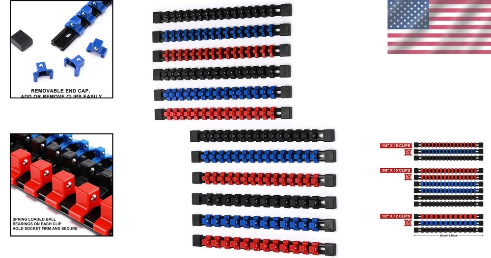 Socket Storage Solution - 12PC ABS, 174 Socket Capacity