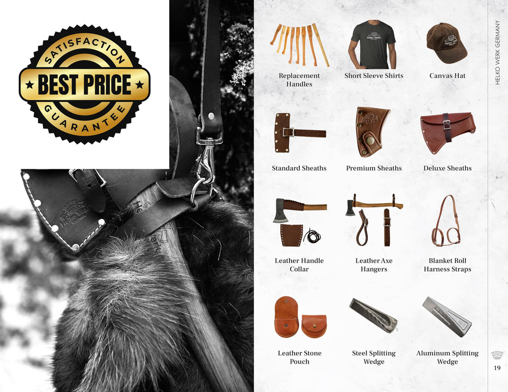 Helko Werk Leather Axe Sheath (Medium) - Geniune Medium, black