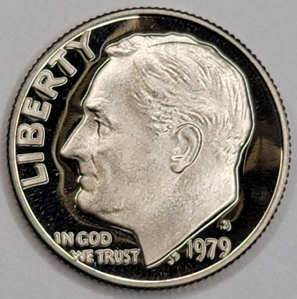 1979 S Gem Proof DCAM Roosevelt Dime - CN-Clad