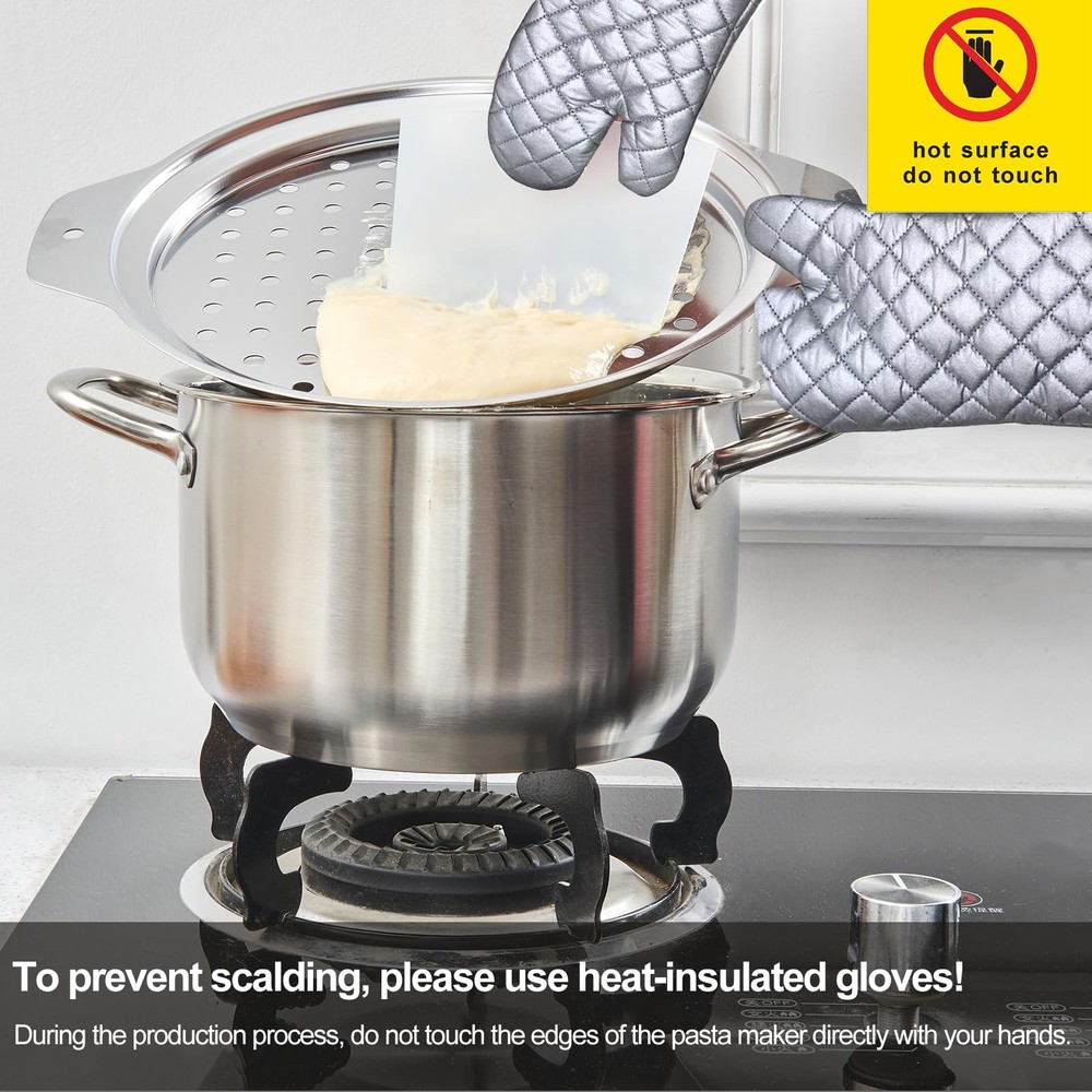 Spaetzle Maker Stainless Steel Lid Scraper
