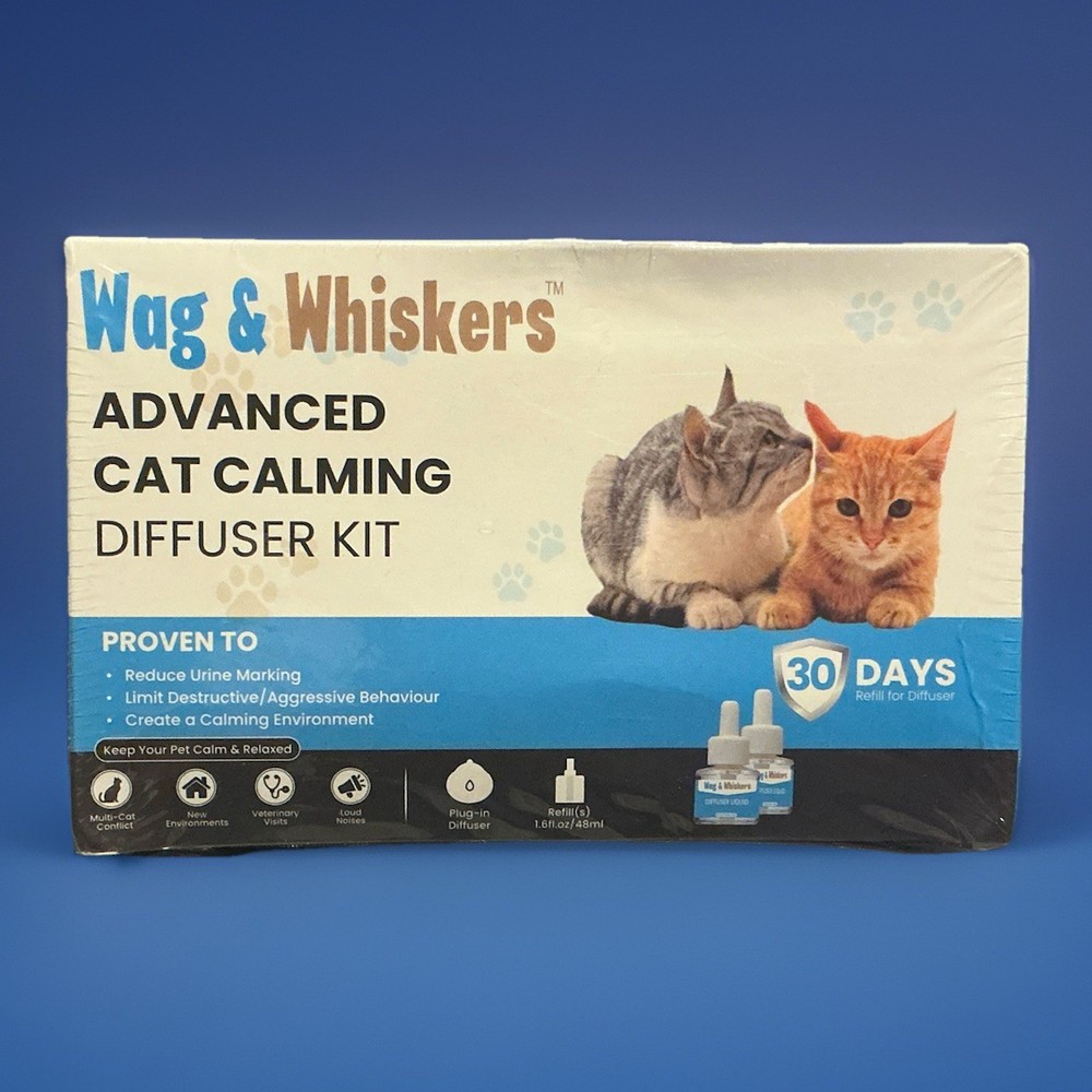 Advanced Cat Calming Diffuser Kit - Wag & Whiskers, 1-Plugin 2 Refills