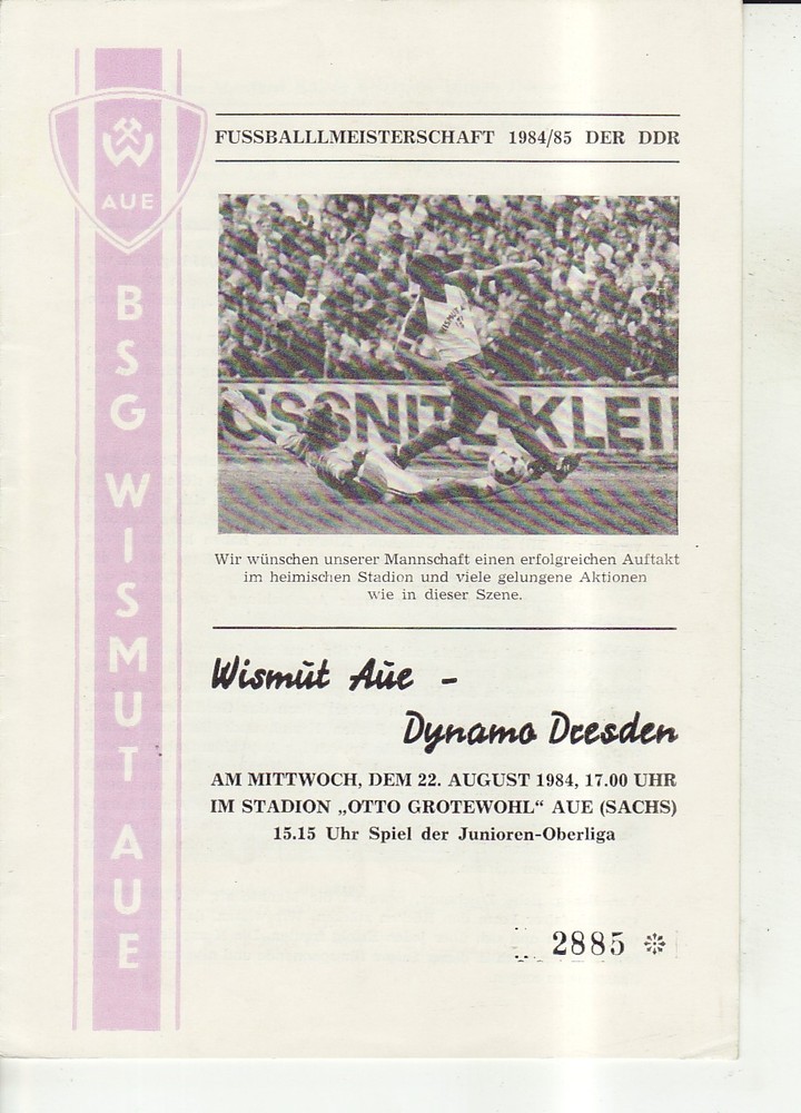 Ol 84/85 BSG Bismuth Aue - Sg Dynamo Dresden