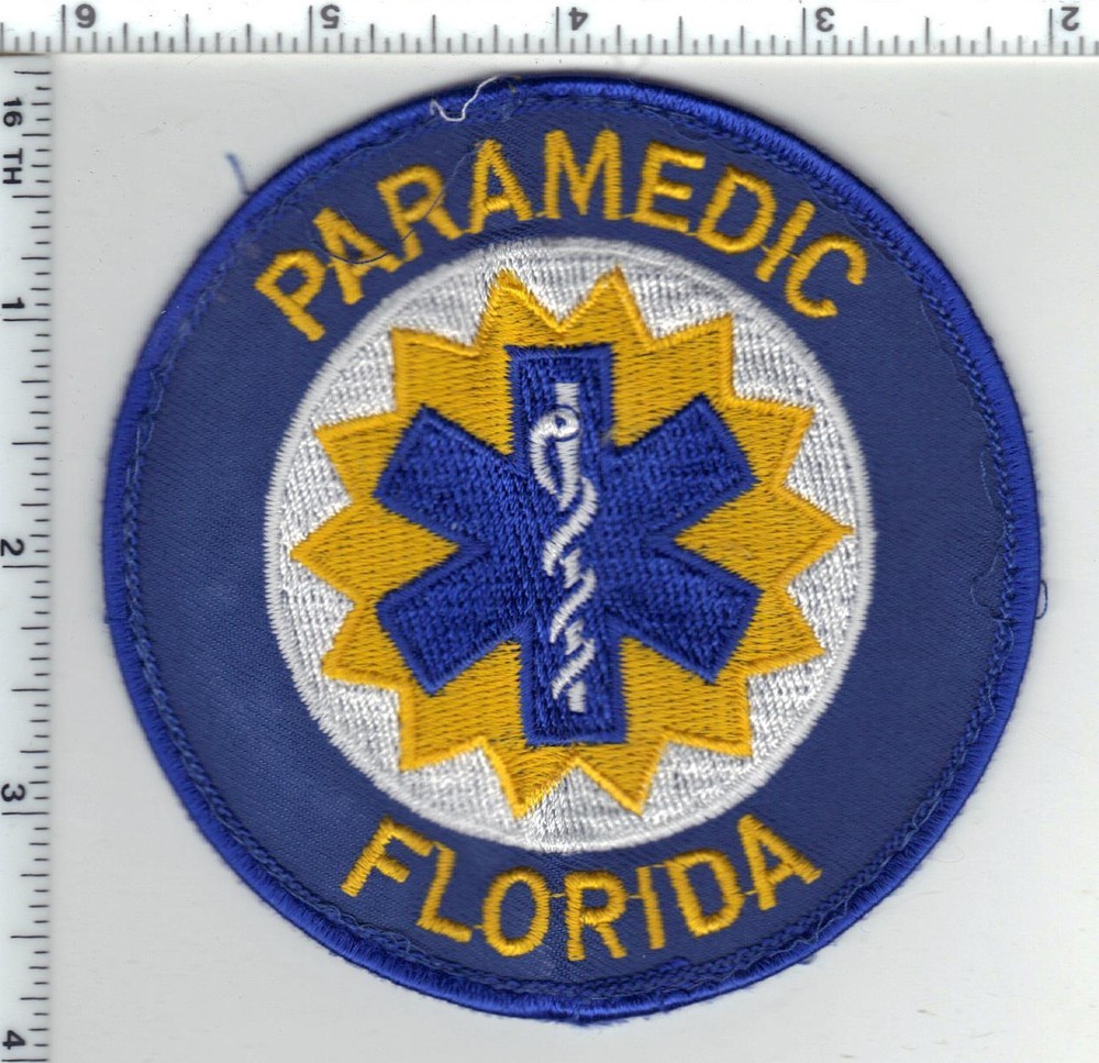 Florida Paramedic Uniform Take-Off Shoulder Patch - 1980's