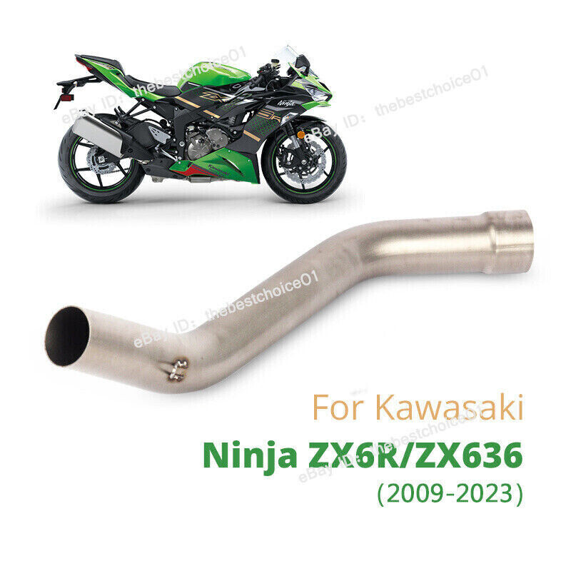 For Kawasaki Ninja ZX6R ZX636 09-23 Exhaust Link Pipe Modified Mid Connect Tube