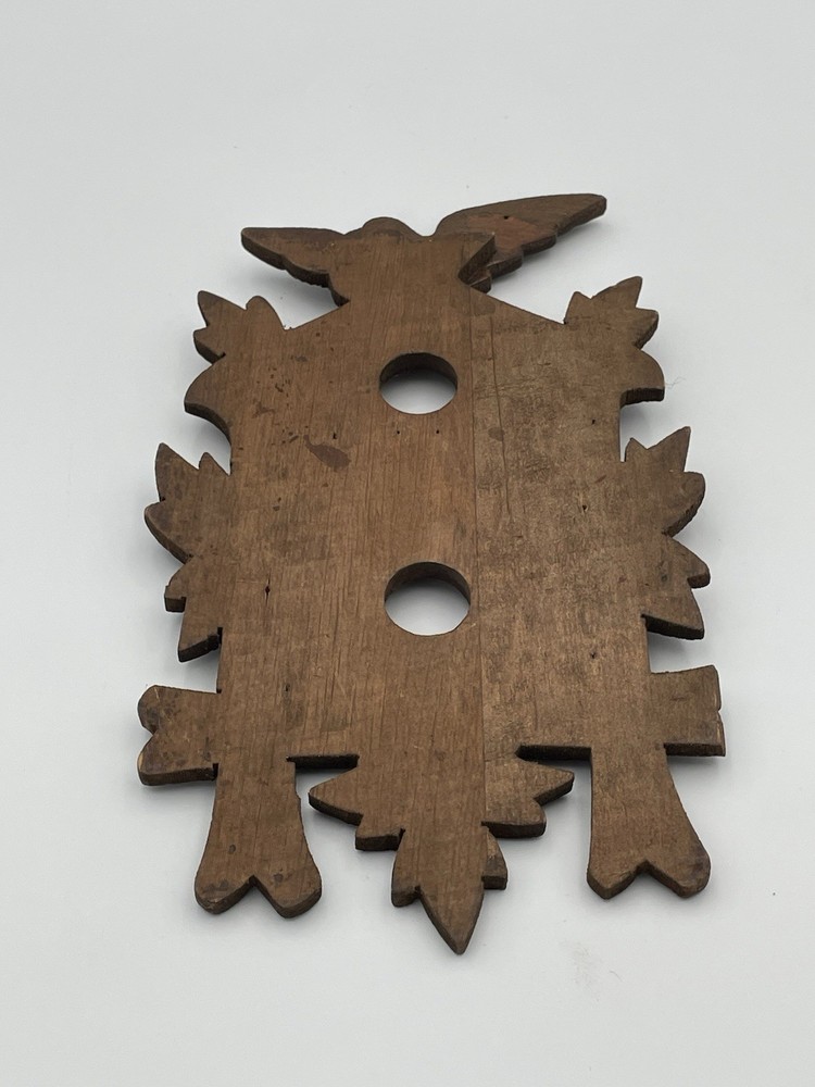 Vintage Cuckoo Clock Front Panel Trim Bird Leaves Small Unique C7