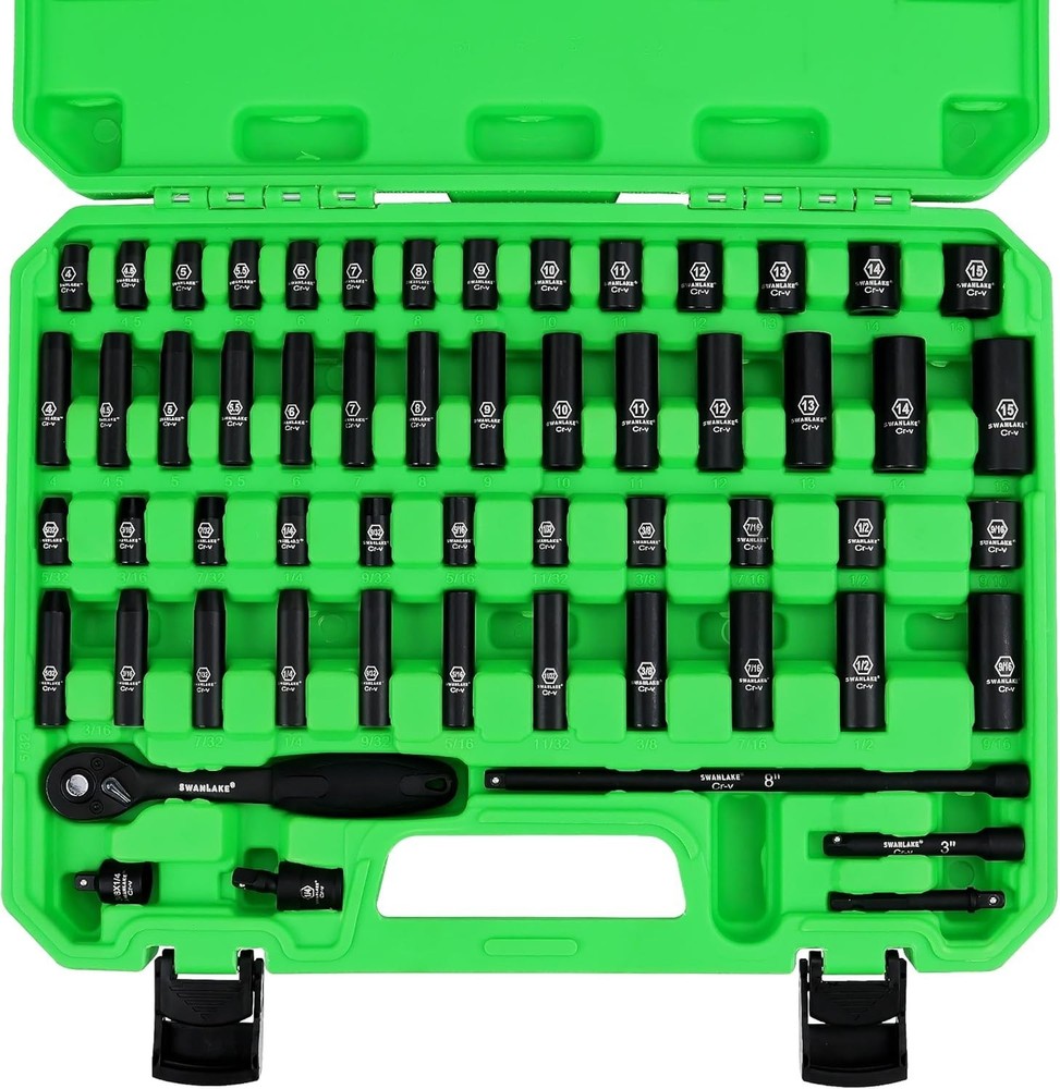 Professional SAE & Metric Socket Set with Ratchet