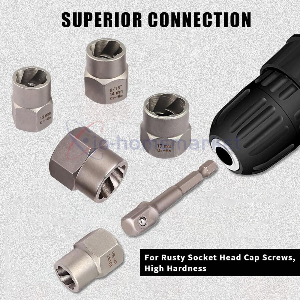 14 Pcs Nut & Bolt Extractor Kit, of Bolt Removal Tool Set, Extractor Socket Tool