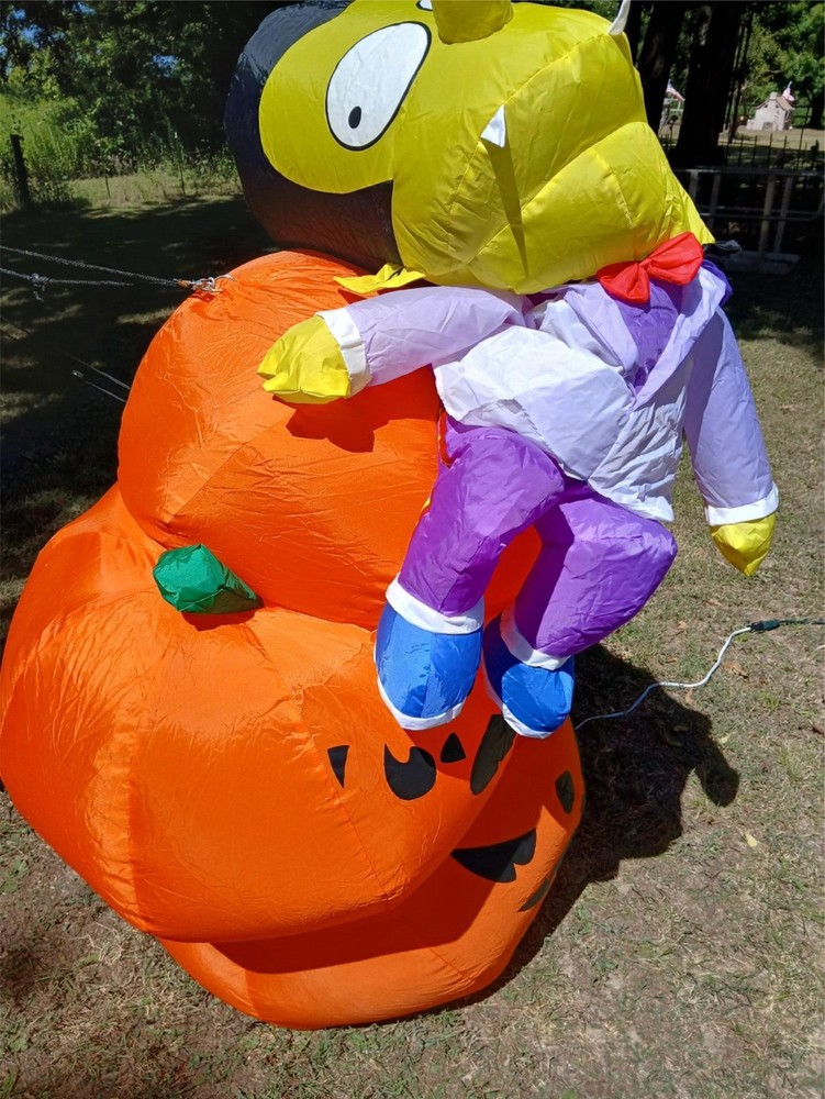 LARGE INFLATABLE BART SIMPSONS HALLOWEEN AIRBLOWN DISPLAY DECOR - WEAK MOTOR !!
