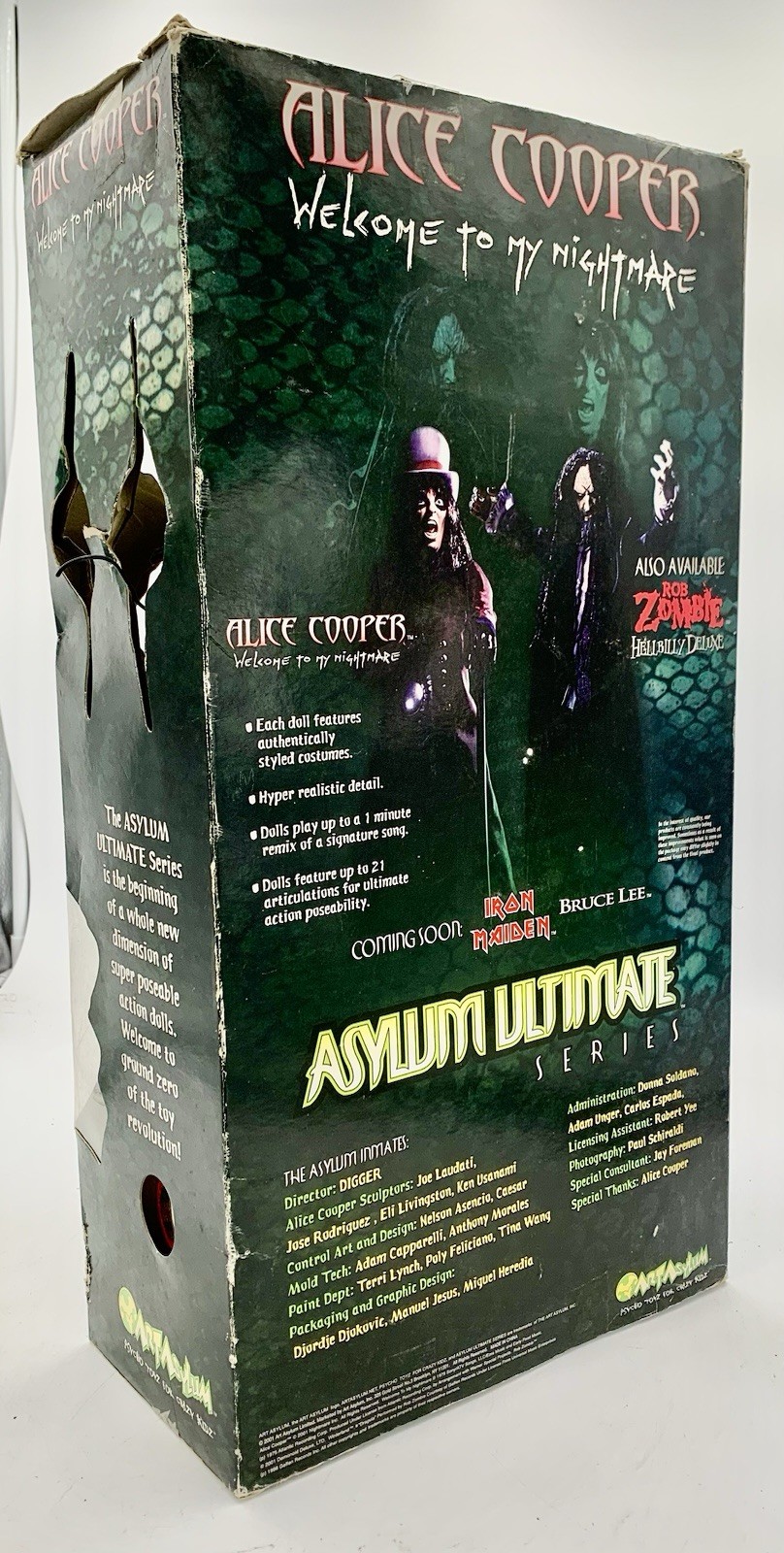 Alice Cooper Welcome To My Nightmare Art Asylum 18 Inch Singing Action Figure