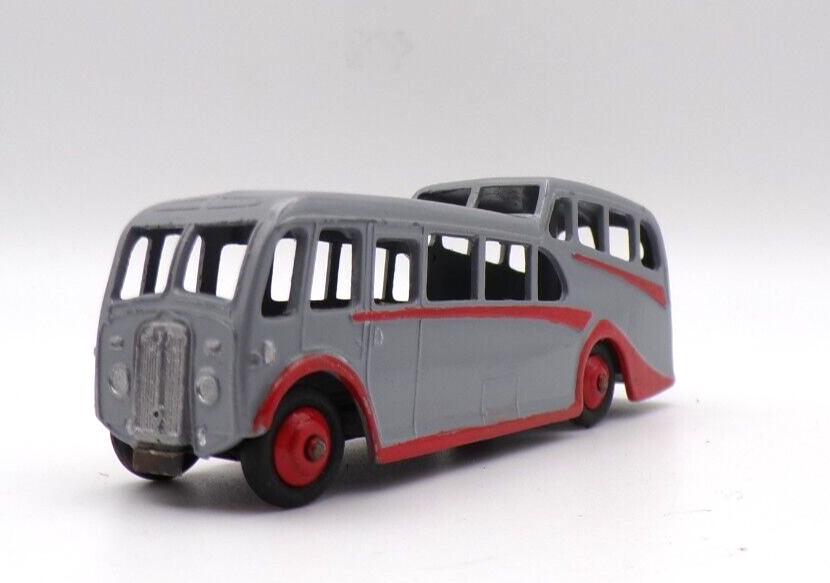 DINKY OBSERVATION COACH GREY/RED REPAINTED GOOD UNBOXED.