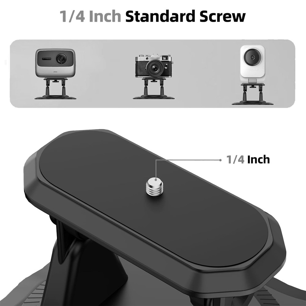 Universal Projector Mount 1/4” Screw Adjustable Angle Desktop Foldable Bracket