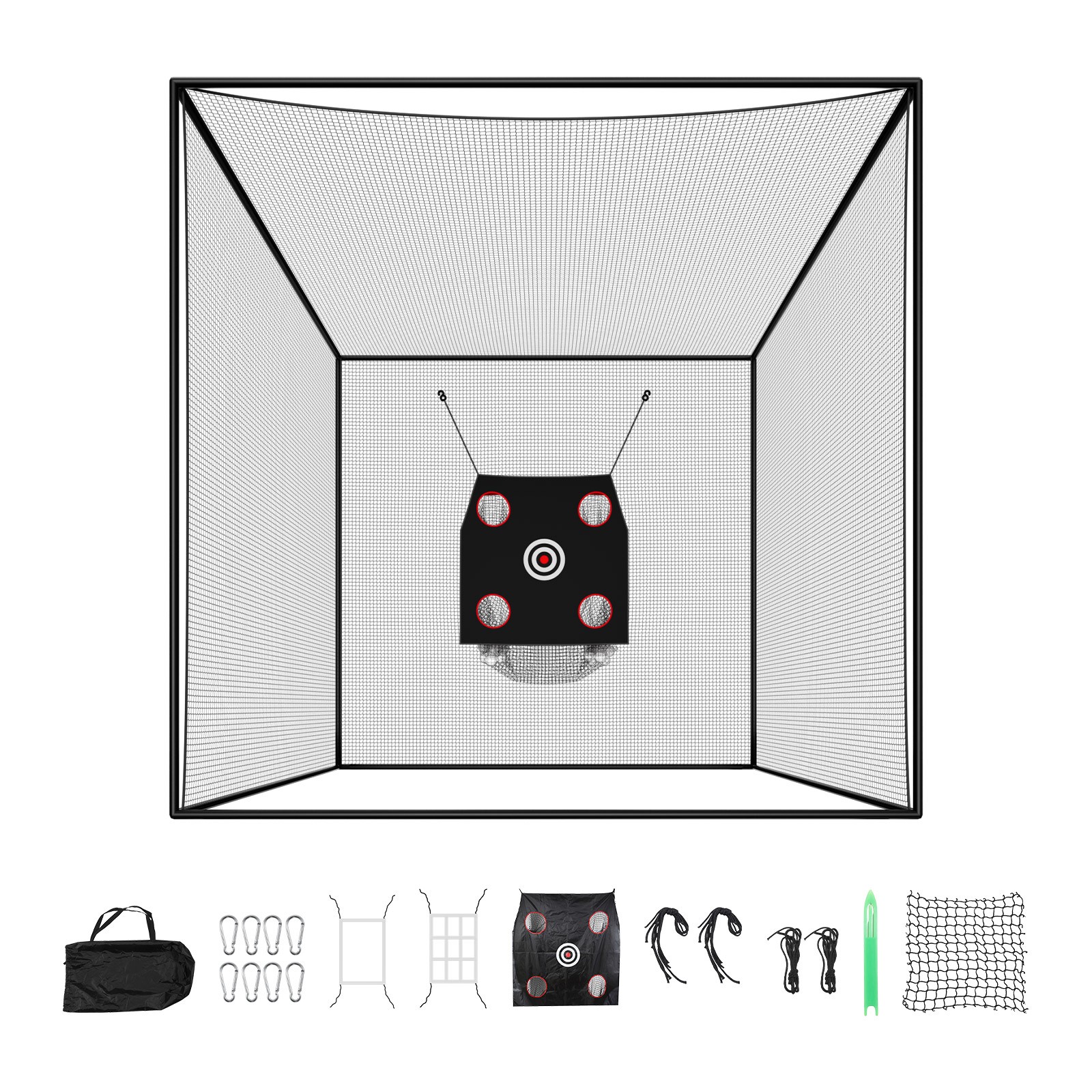 Uimoso 10 x 10 x 10FT Golf Practice Cage for Indoor and Outdoor Use