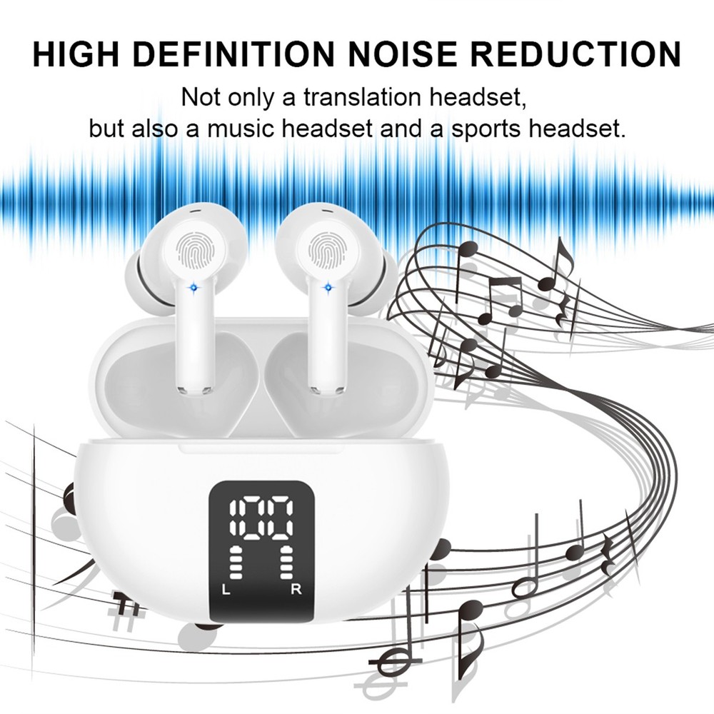 150+ Language Translator Earbud M10 Wireless Bluetooth Two Way Translator Device