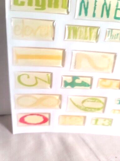 Tim Holtz Epoxy Stickerz Numbers Junk Journal