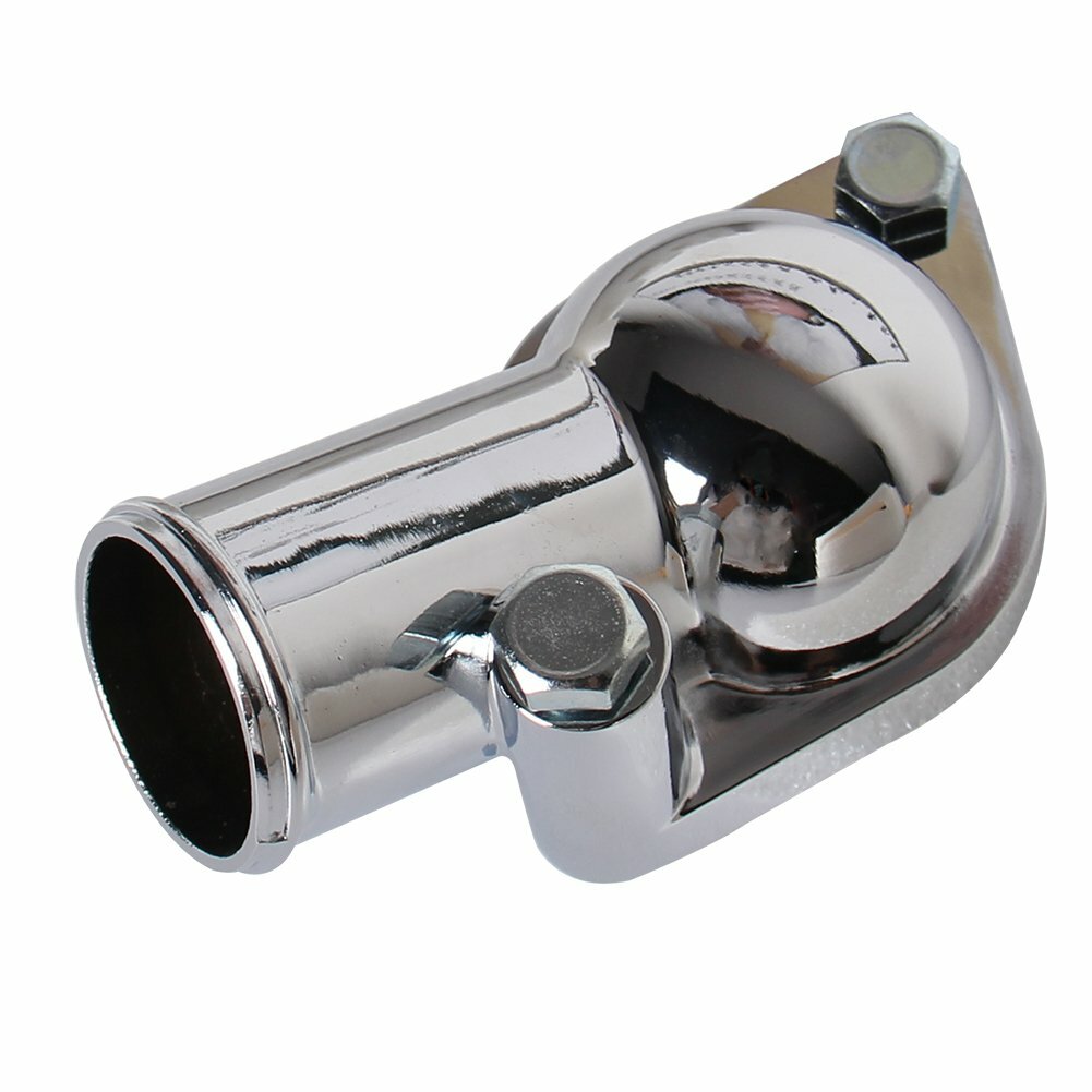 Chrome Water Neck Thermostat Housing For Chevy V8 5.7L 350 454 Small Big Block