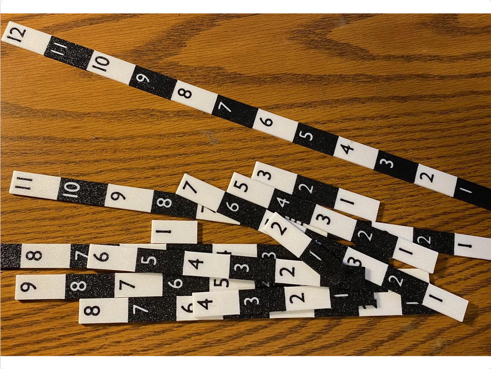 High Contrast Gaming Ruler Set for Wargaming