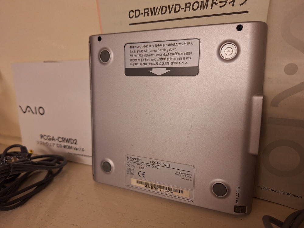 SONY PCGA-CRWD2 VAIO Silver 1.44MB 3.5" External USB 1.1 Interface