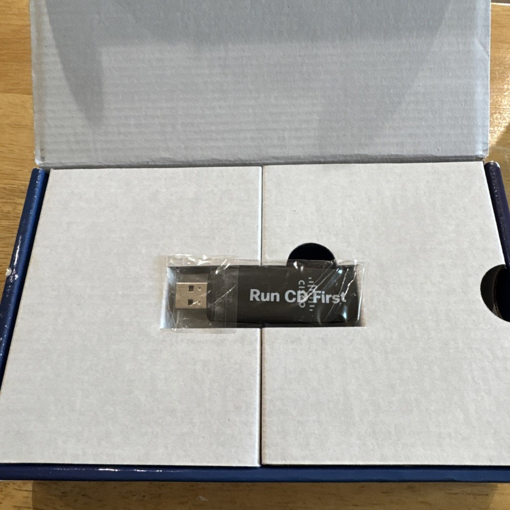 Cisco Linksys AE1200 High Performance Wireless-N USB Adapter Open Box CD within