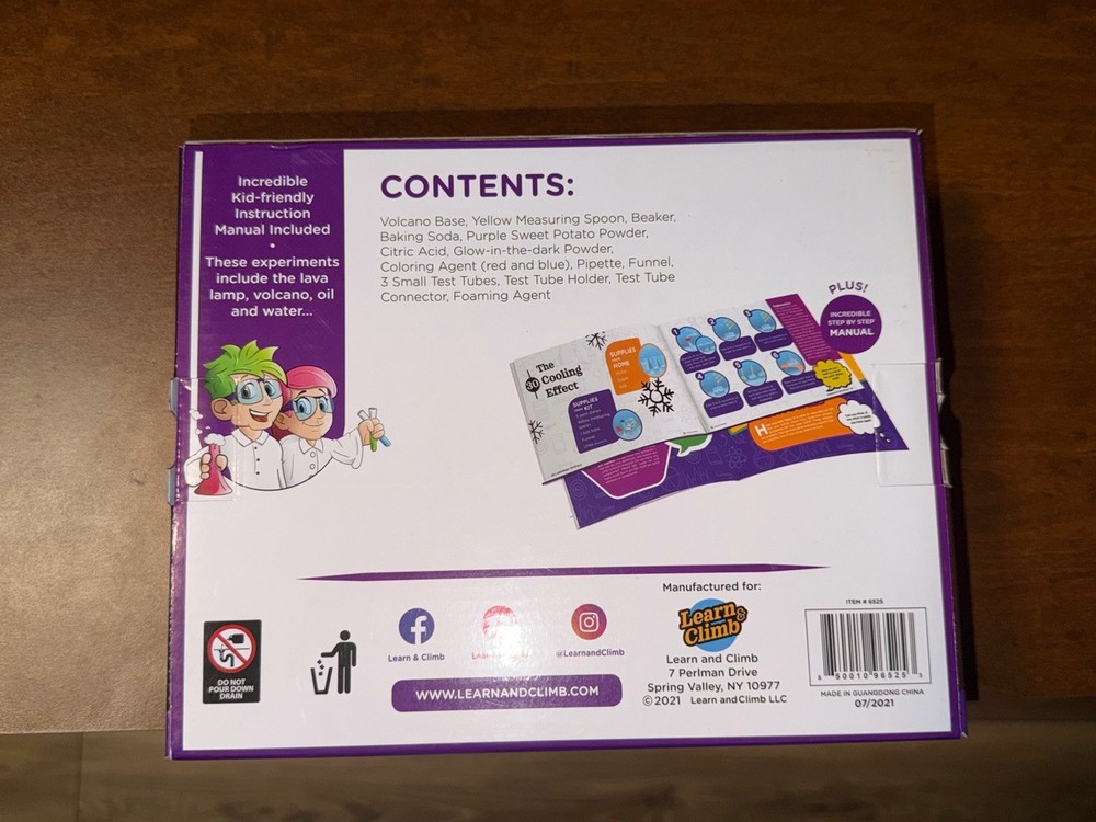 Learn & Climb Eruption Science Kit 15 Experiments STEM Sealed New
