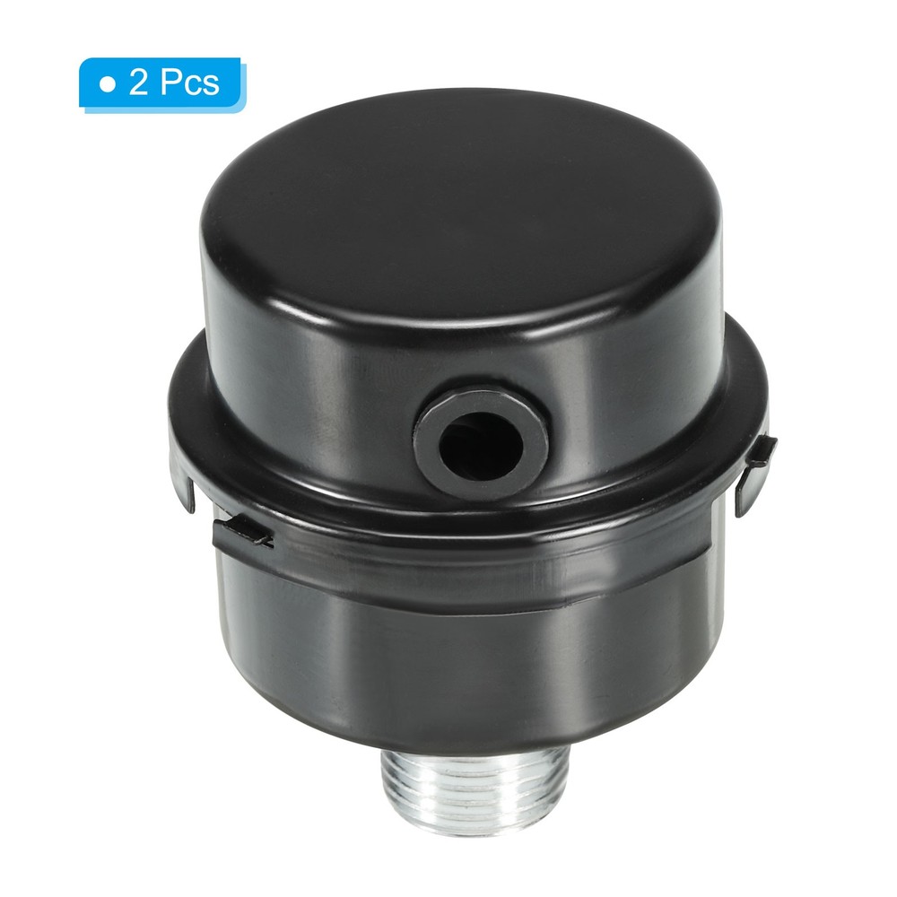 G1/2 Air Compressor Silencers Filter, 2 Pack Intake Muffler, Black, White