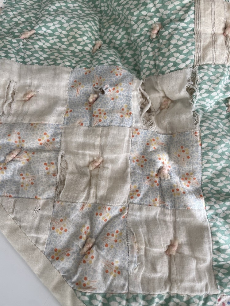 Vintage Round Circle Playmat Ninepatch Quilt