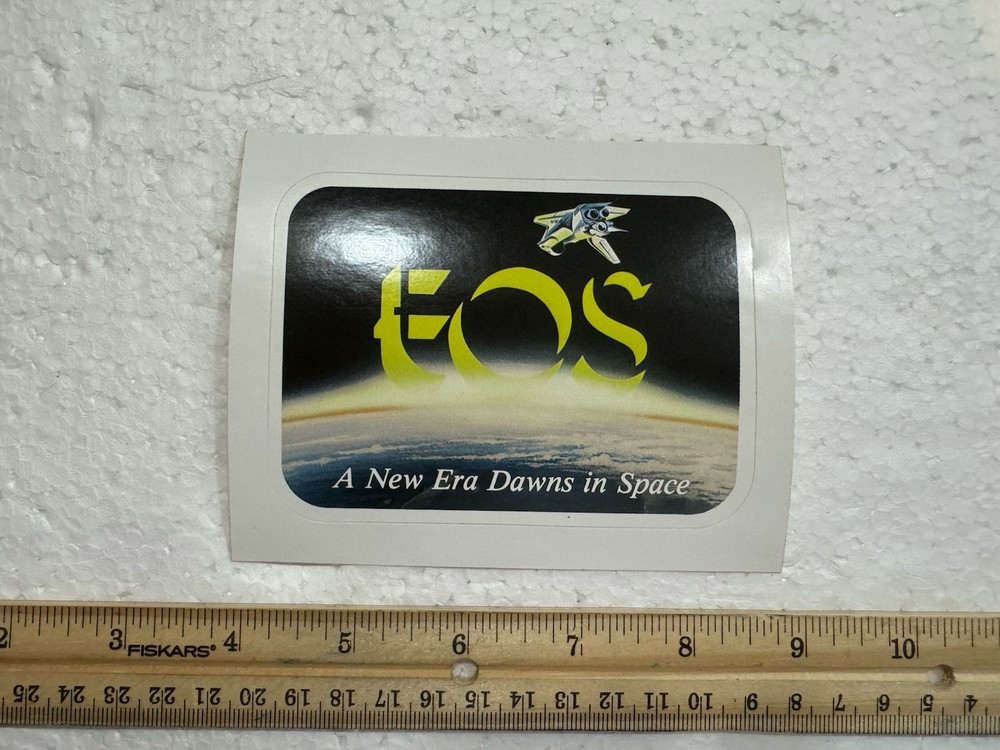 Vintage Space Shuttle Sticker - EOS - A New Era Dawns In Space