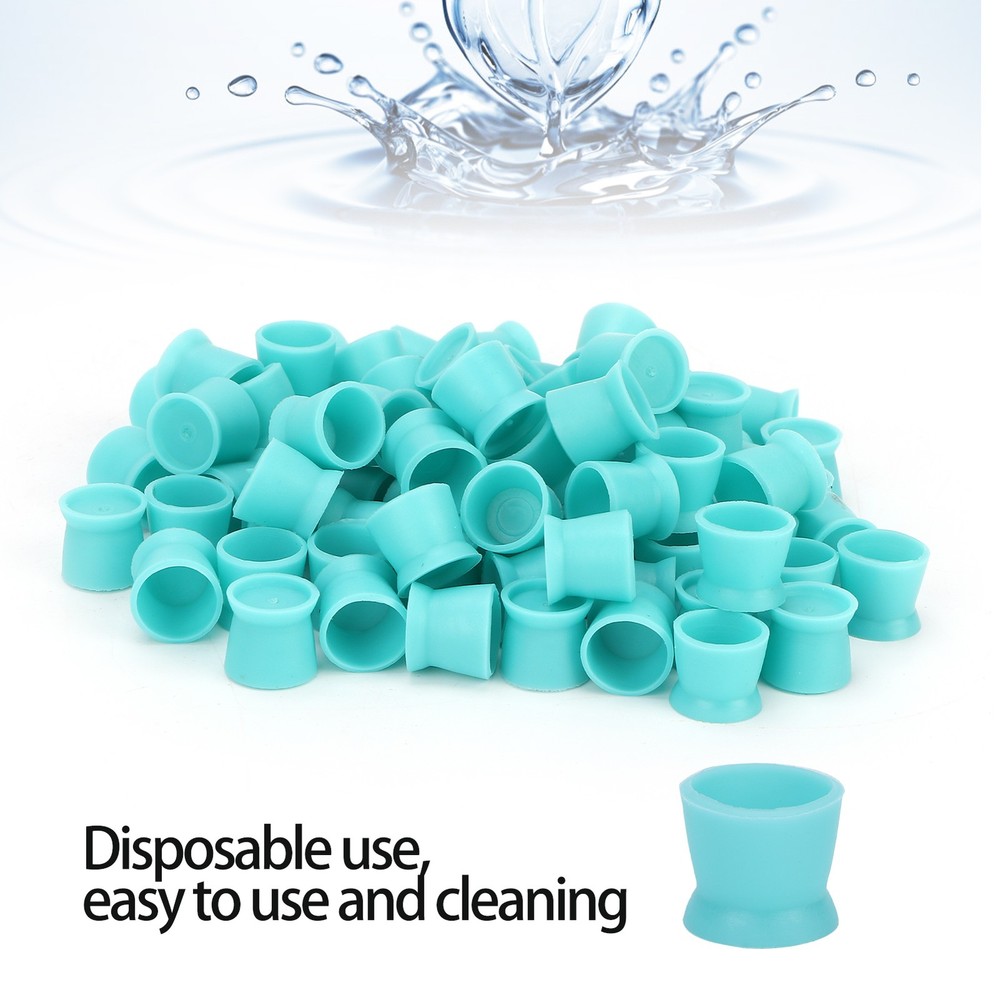 300pcs Disposable Tattoo Ink Cups Blue