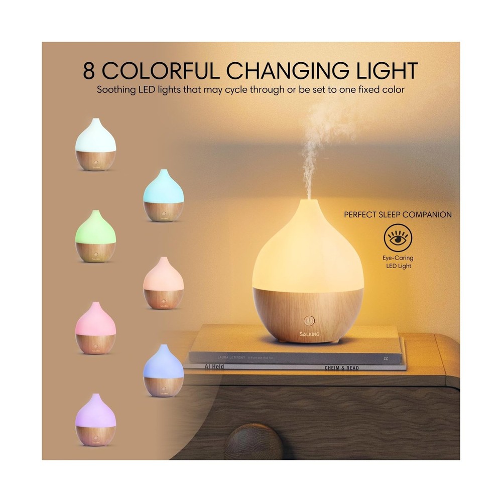 SALKING Essential Oil Diffuser, 100ml Small Aromatherapy Diffuser with Auto S...