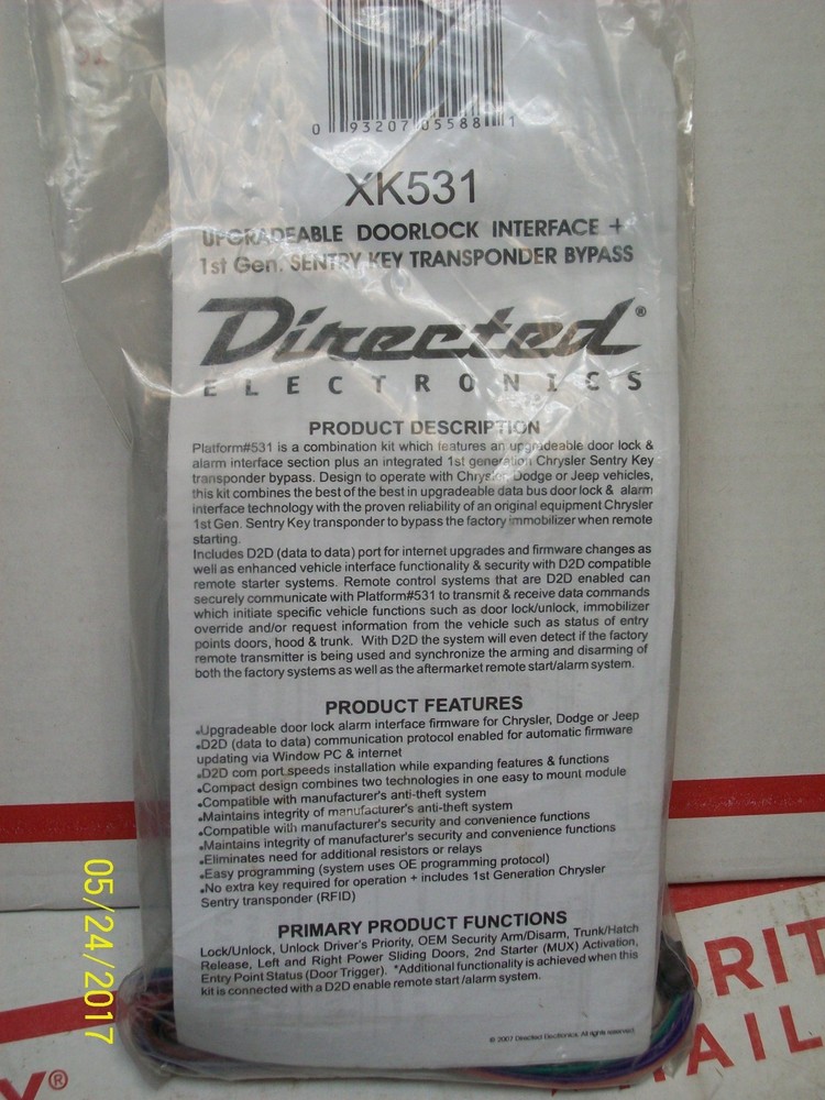 *NEW* DEI DIRECTED UPGRADEABLE DOORLOCK INTERFACE & TRANSPONDER BYPASS XK531