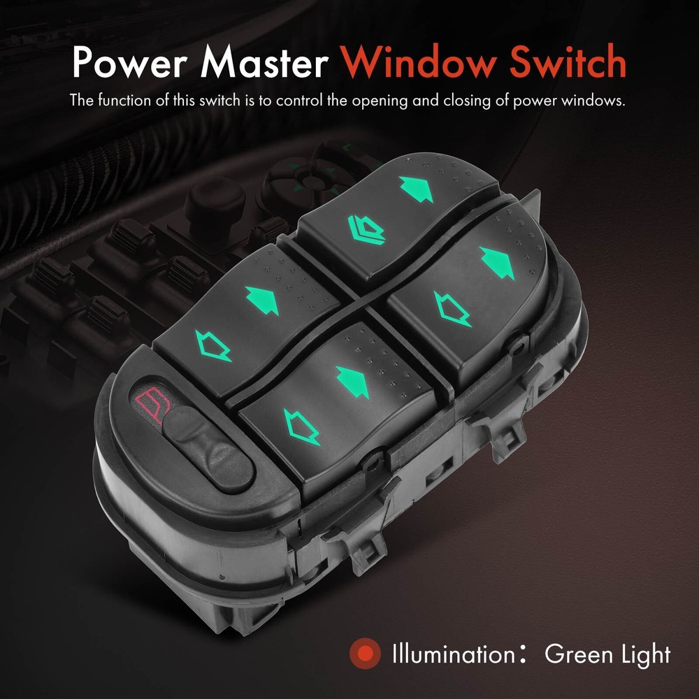 New Black Front Driver Side Power Window Switch for Ford Focus 2000-2007 4 Door