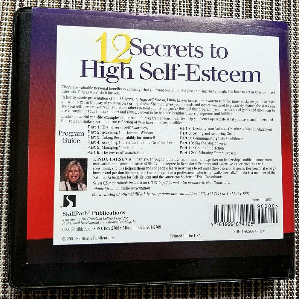 Skillpath Publications 12 SECRETS TO HIGH SELF-ESTEEM 7 CD Set w/ Workbook