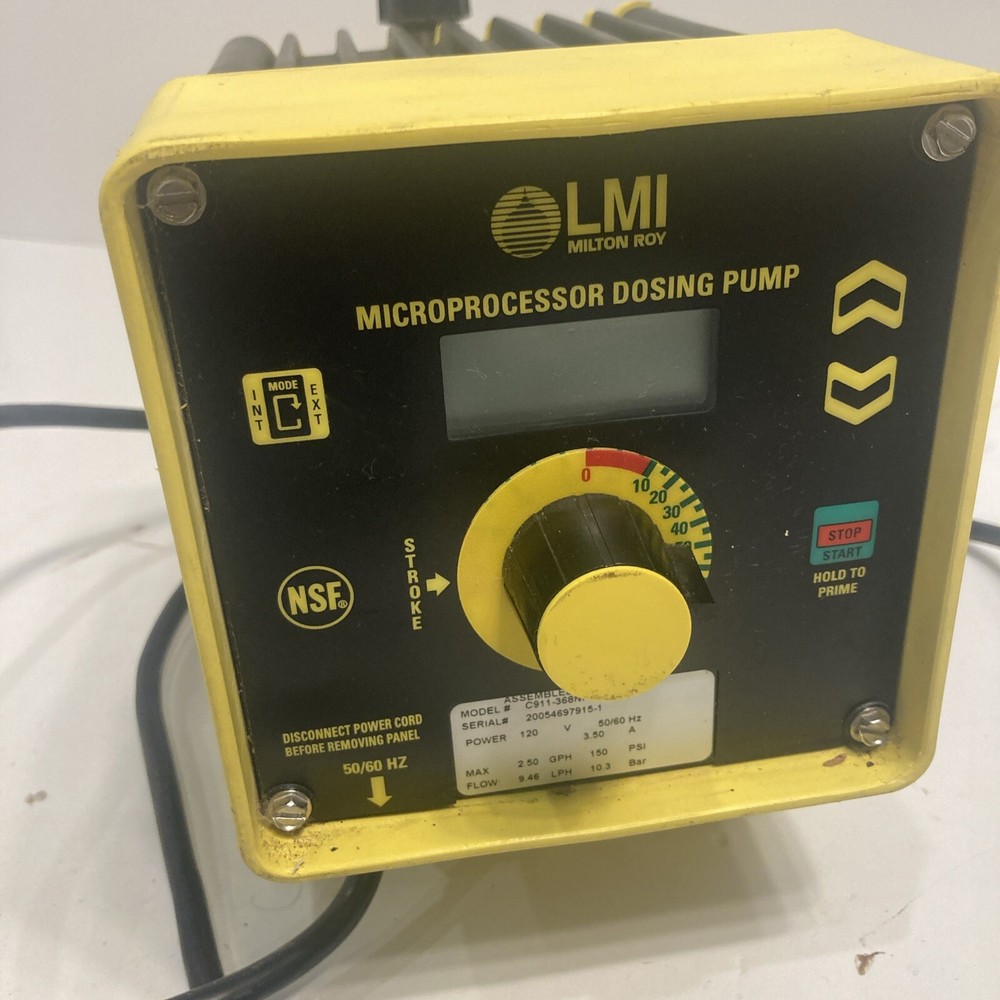 LMI MICROPROCESSOR DOSING PUMP 2.50 GPH 120V 3.50A C911-368NI