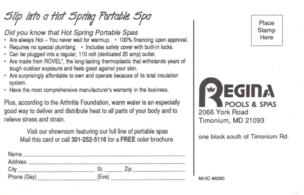 REGINA POOLS & SPAS, MD - PC5417