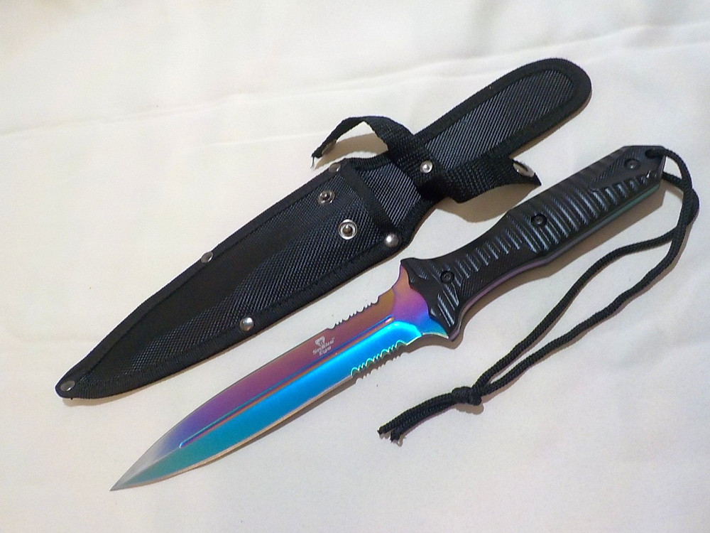 Snake Eye "Rainbow" Fixed Blade Dagger