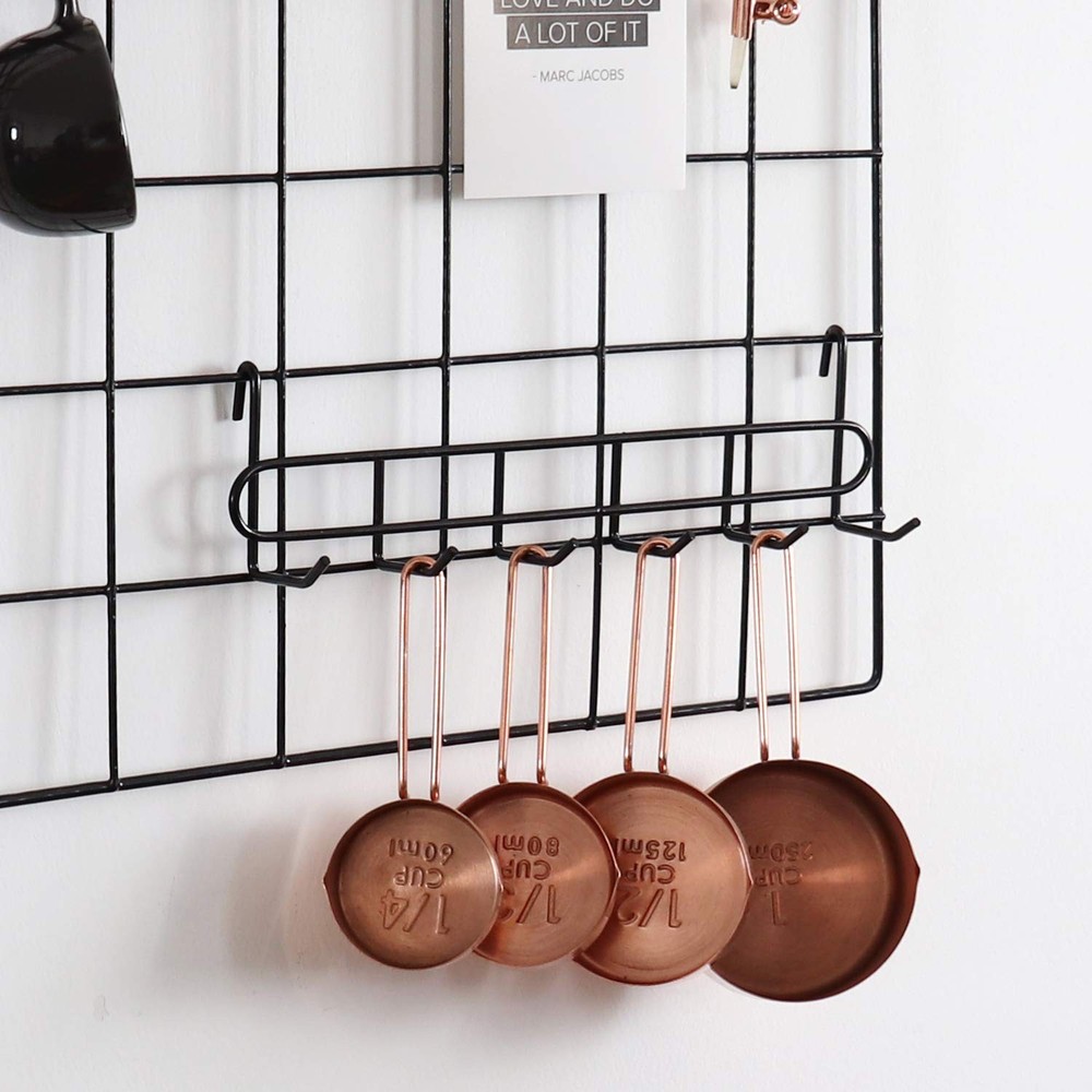 Storage Hooks Rack, 2 Pack - Iron Wire Grid Hooks for Wall Mount Storage and ...