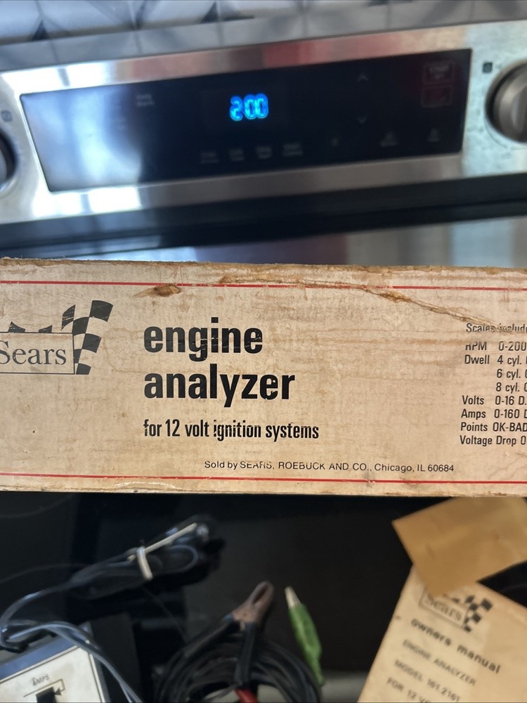 Vintage SEARS Engine Analyzer Model 161.2161 Made in U.S.A.
