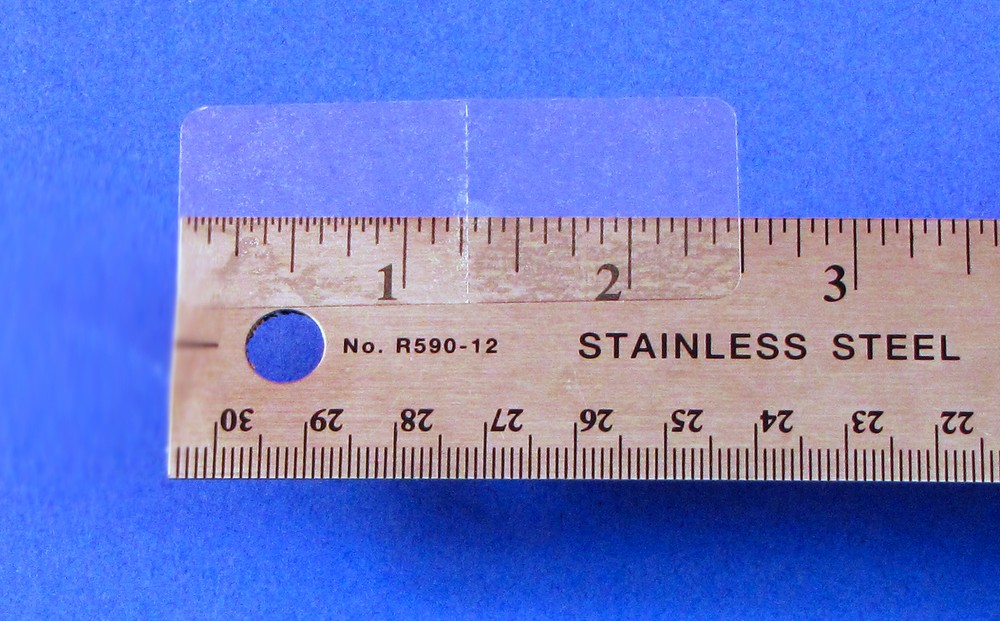 Clear Extreme Stick Perforated Rectangular Labels 2.5 x 1 500 Roll #251CLRESP