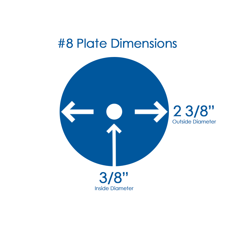 GRINDER PLATE #8 3/8 HOLES