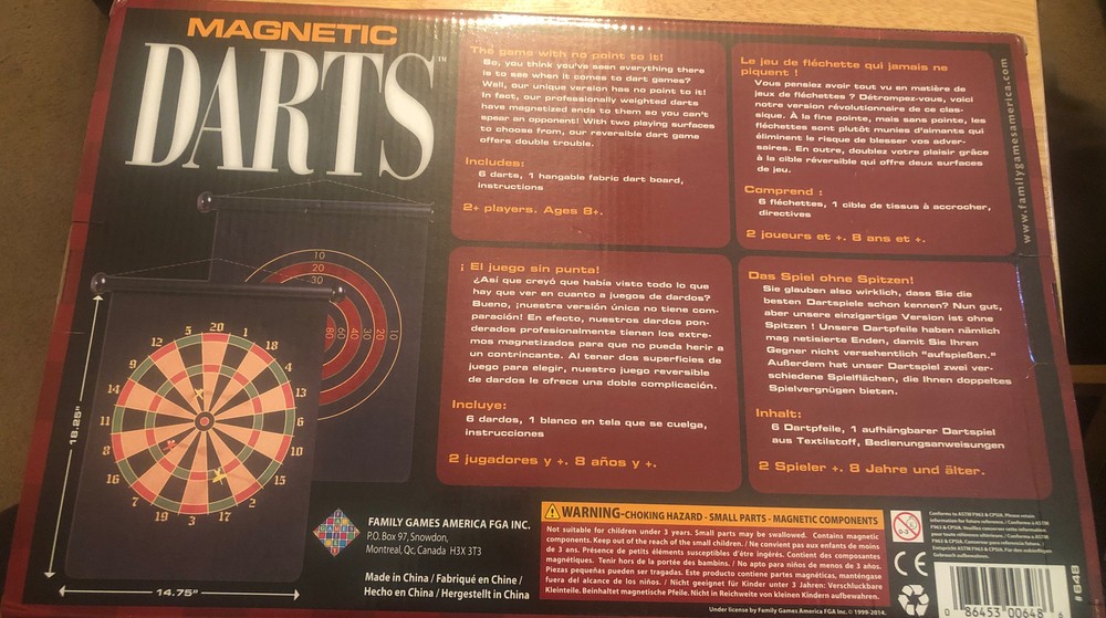 Magnetic Darts Game