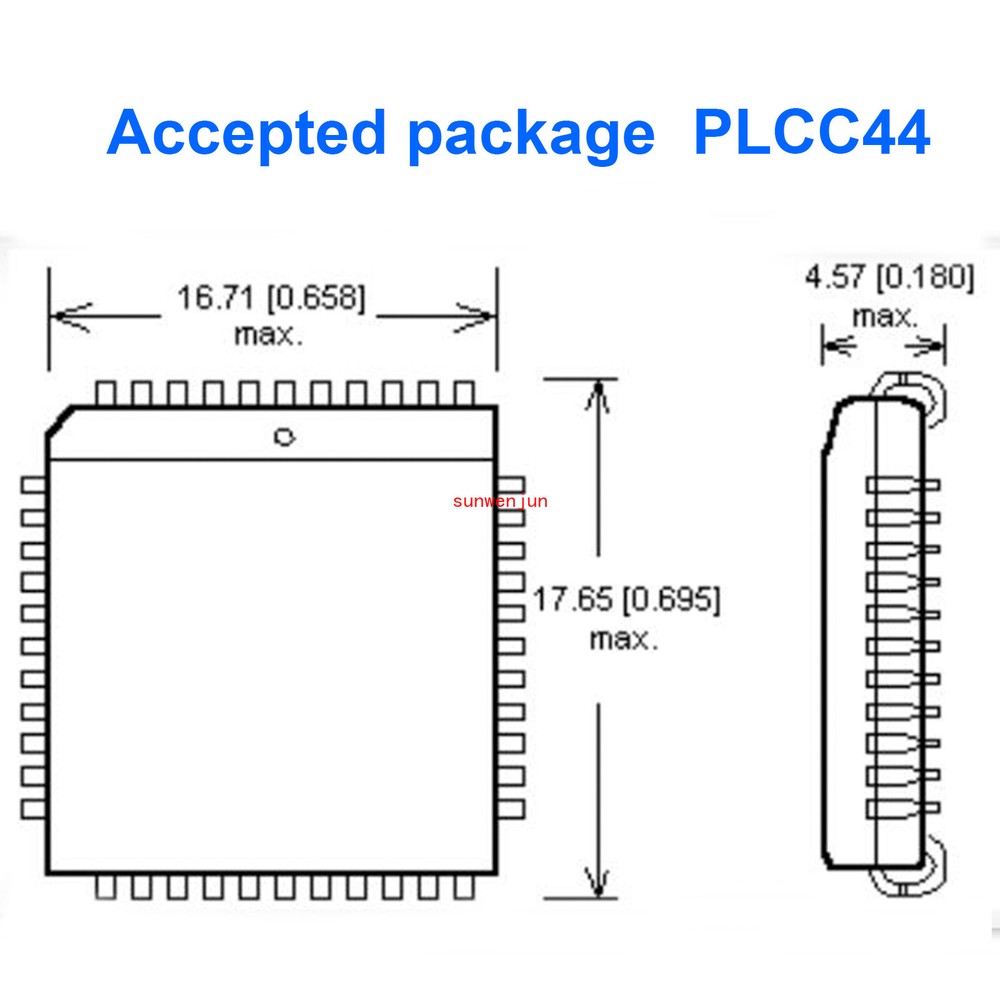 SA244 PLCC44 -DIP44 adapter for T56 programmer or universal programmer 70-0275