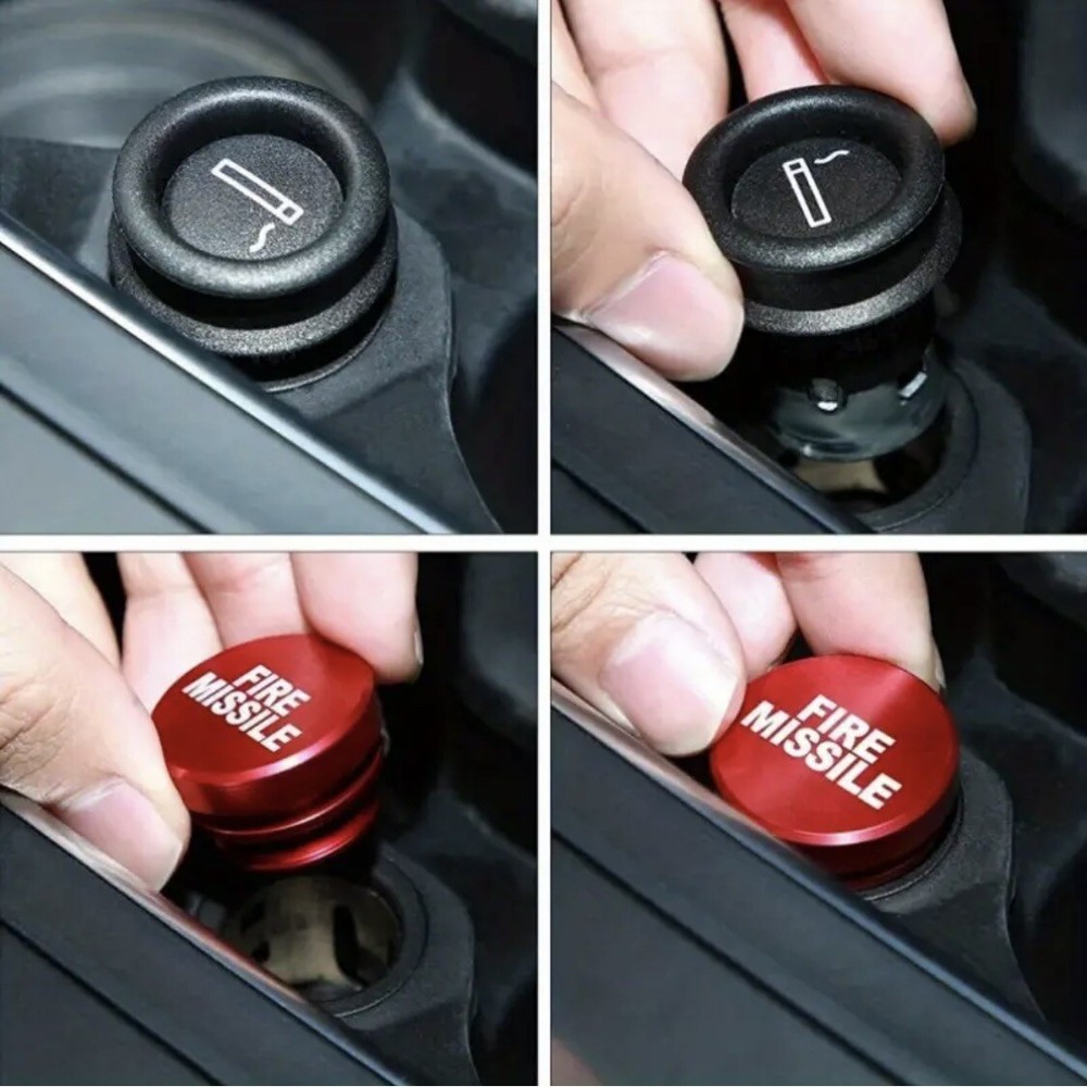 EJECT Button - Cigarette Lighter Replacement Red Funny Car Accessory JDM Racer