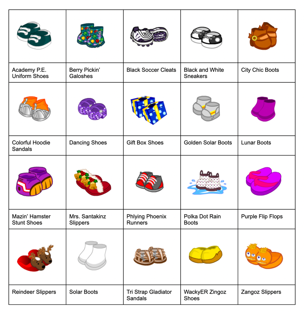 Webkinz Rare/Retired Digital Shoes *Read Description*